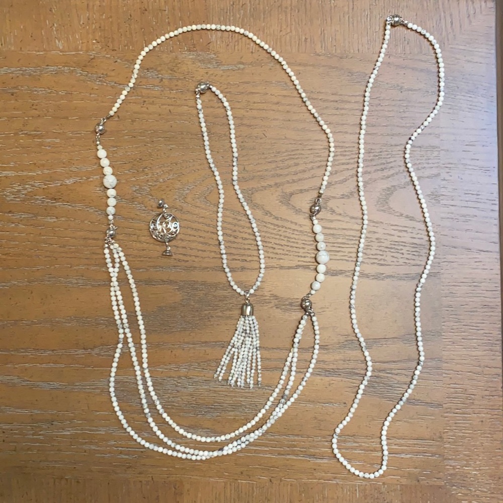 Maria Nicola Howlite bundle with silver connectors